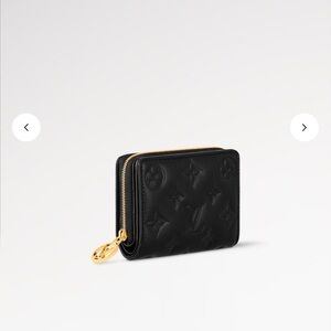 Louis Vuitton Black Embossed Compact Zip Wallet - This is the Lou Coussin